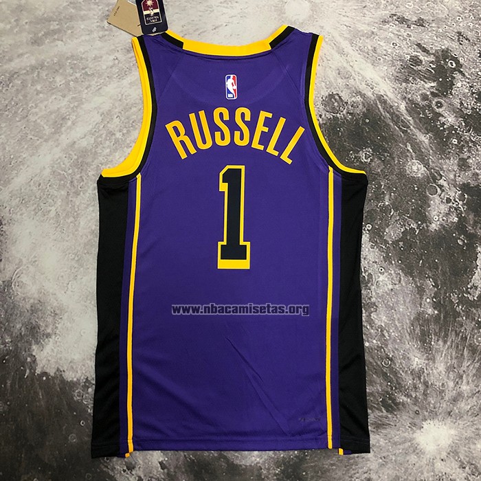 Camiseta Los Angeles Lakers D'Angelo Russell NO 1 Statement 2022-23 Violeta